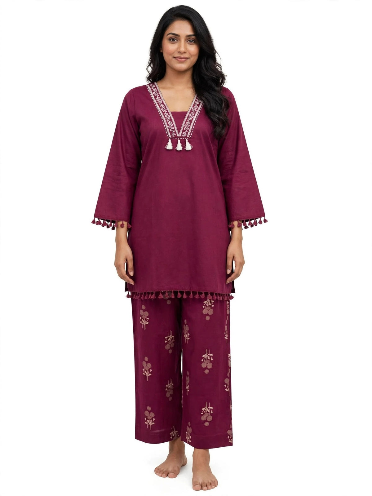 Meher Wine Co-Ord Set