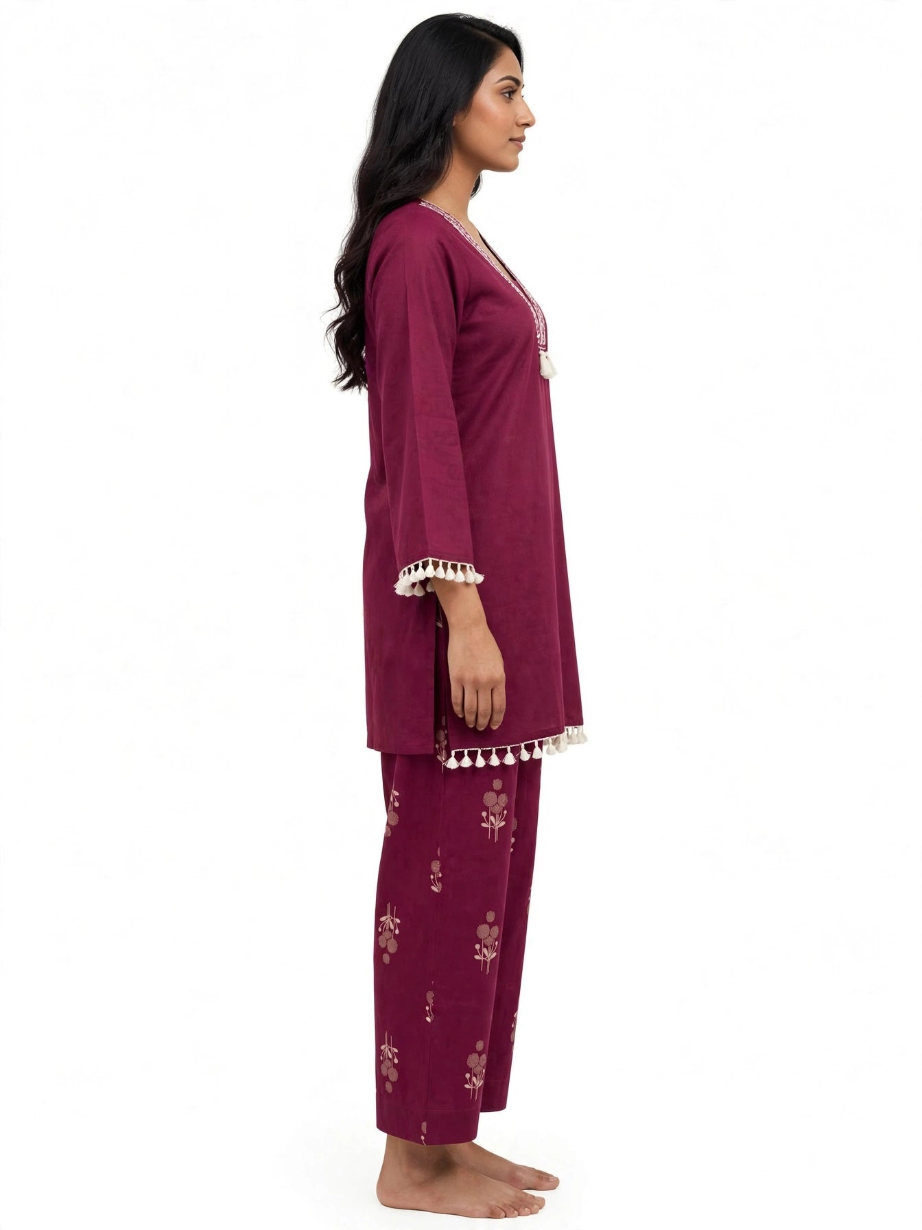 Meher Wine Co-Ord Set