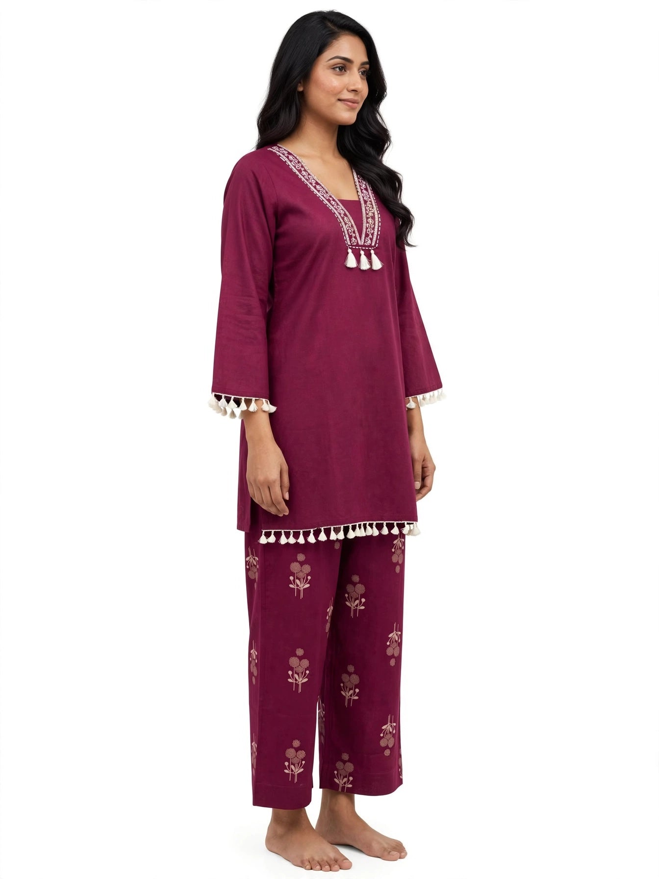 Meher Wine Co-Ord Set