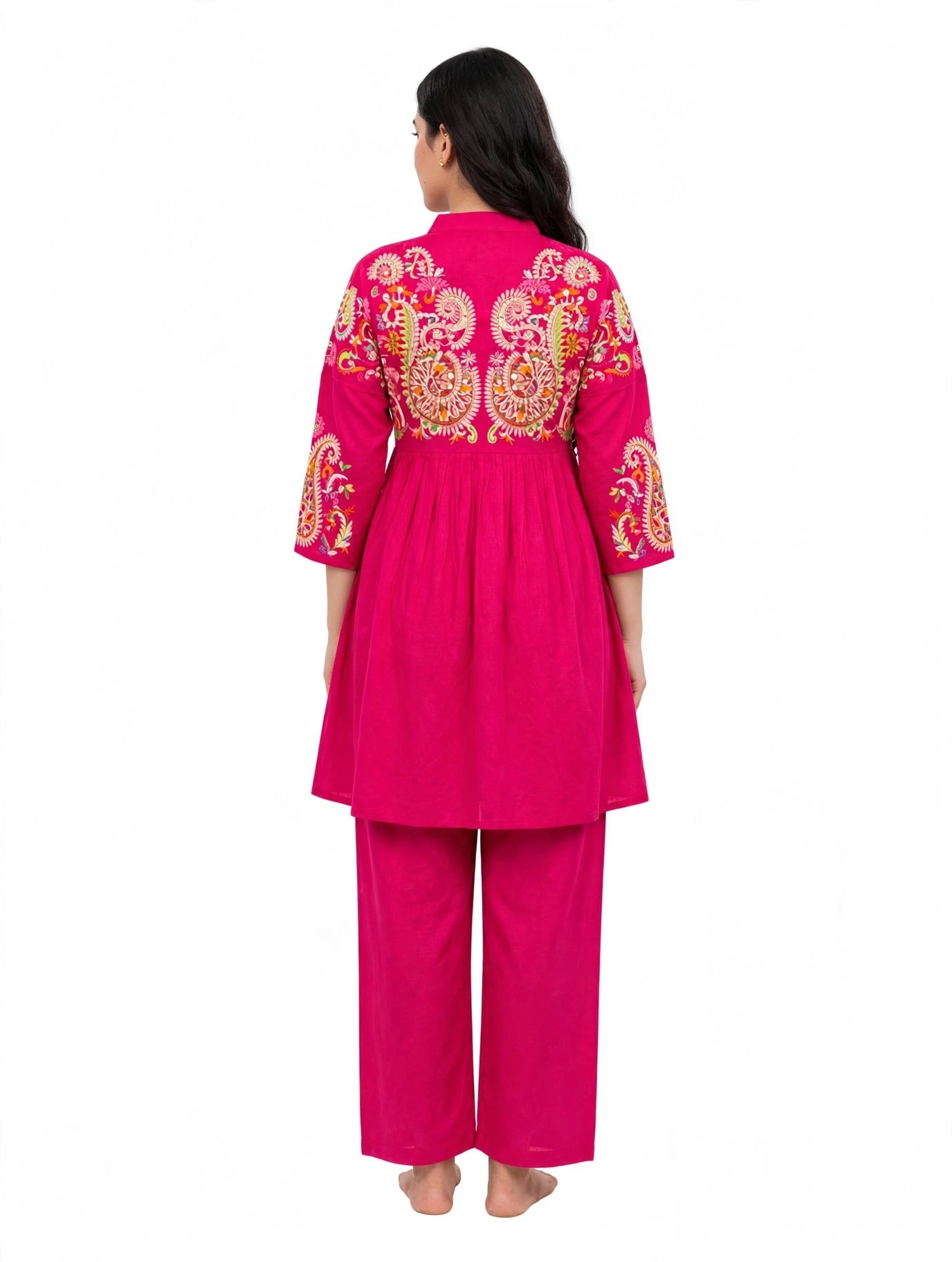 Noor Rani Pink Embroidered Co-Ord Set
