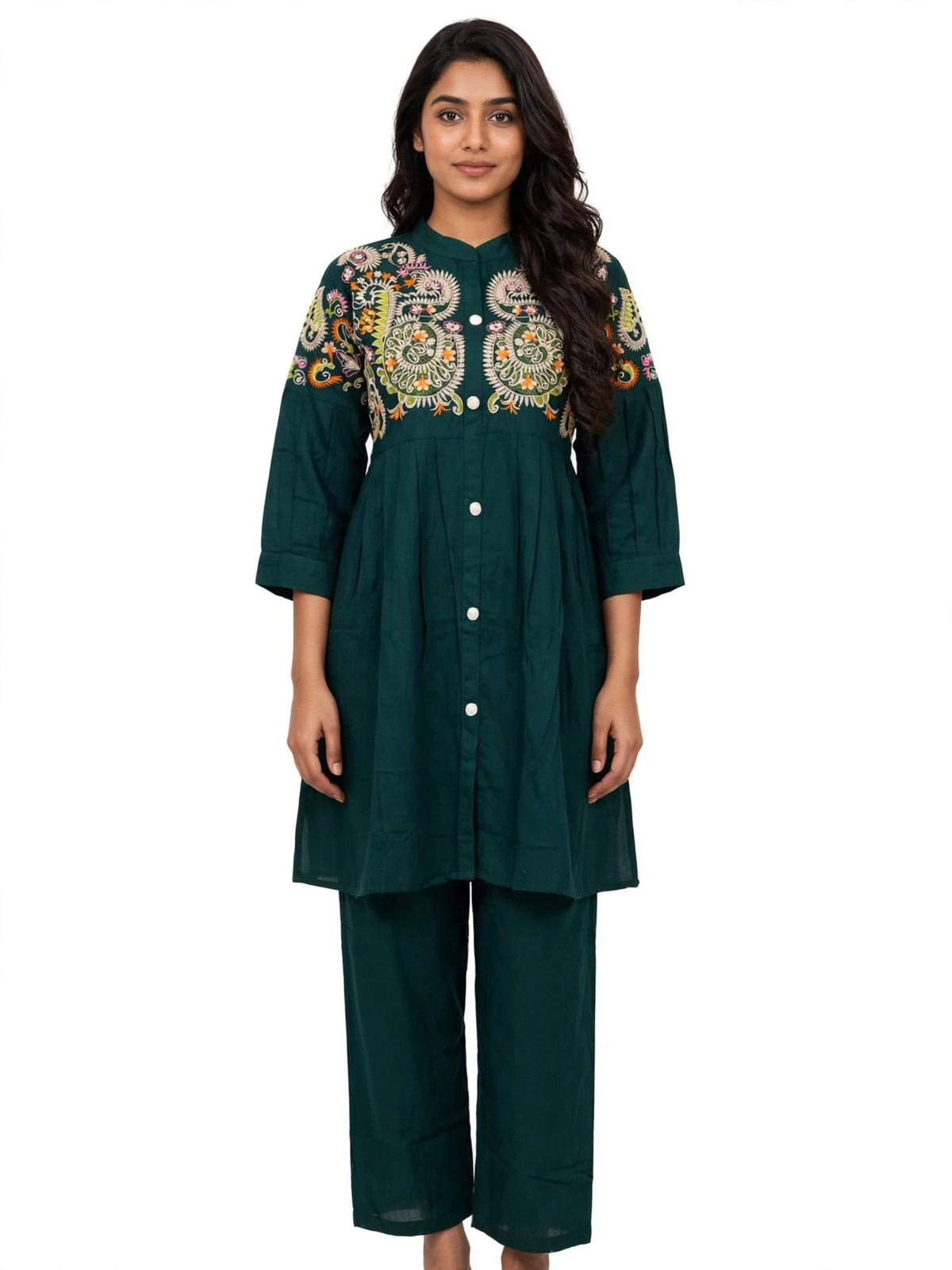 Embroidery Flower Co-ord Set