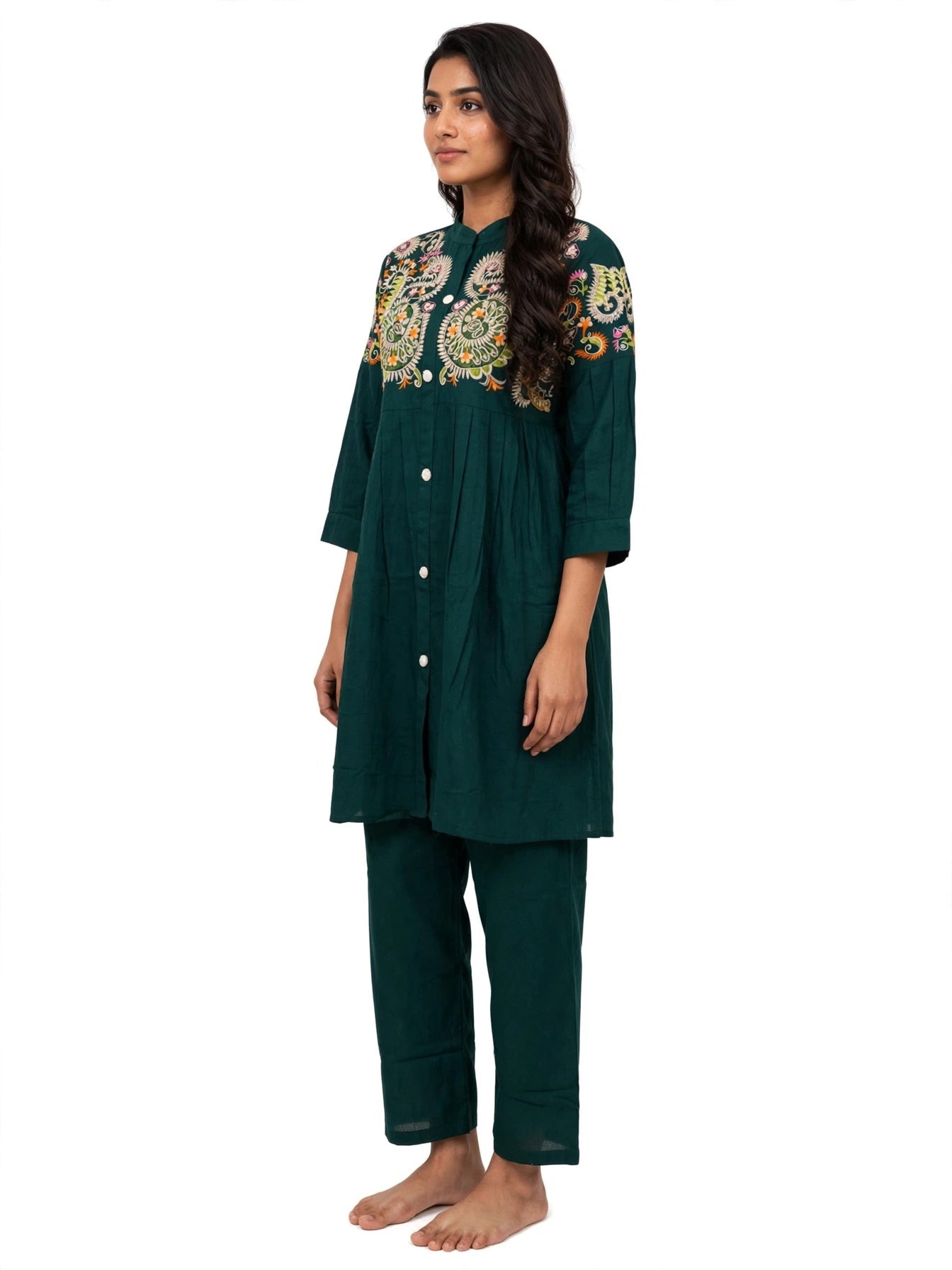 Embroidery Flower Co-ord Set