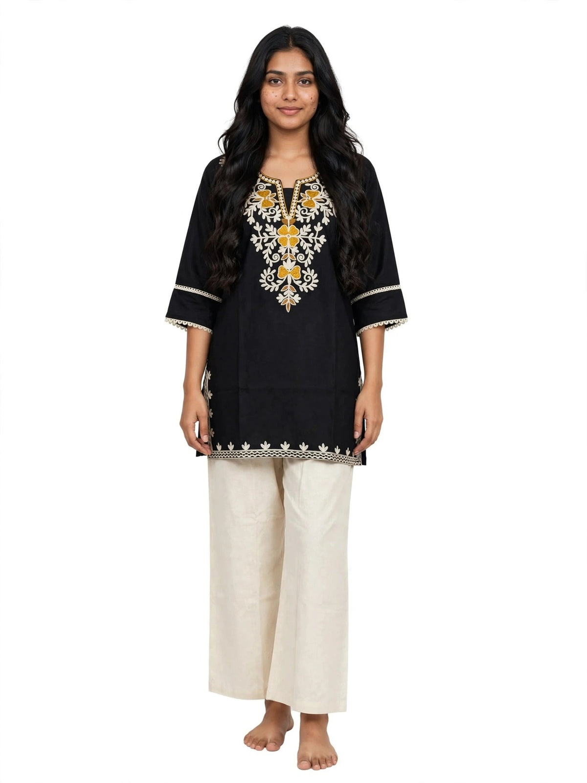 Noor Black & Ivory Embroidered Co-ord Set