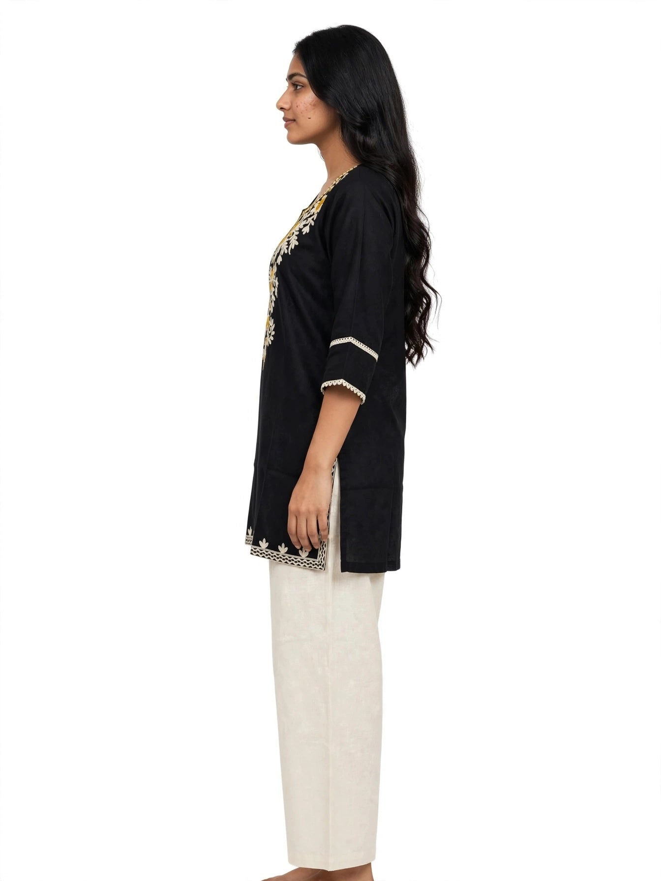 Noor Black & Ivory Embroidered Co-ord Set