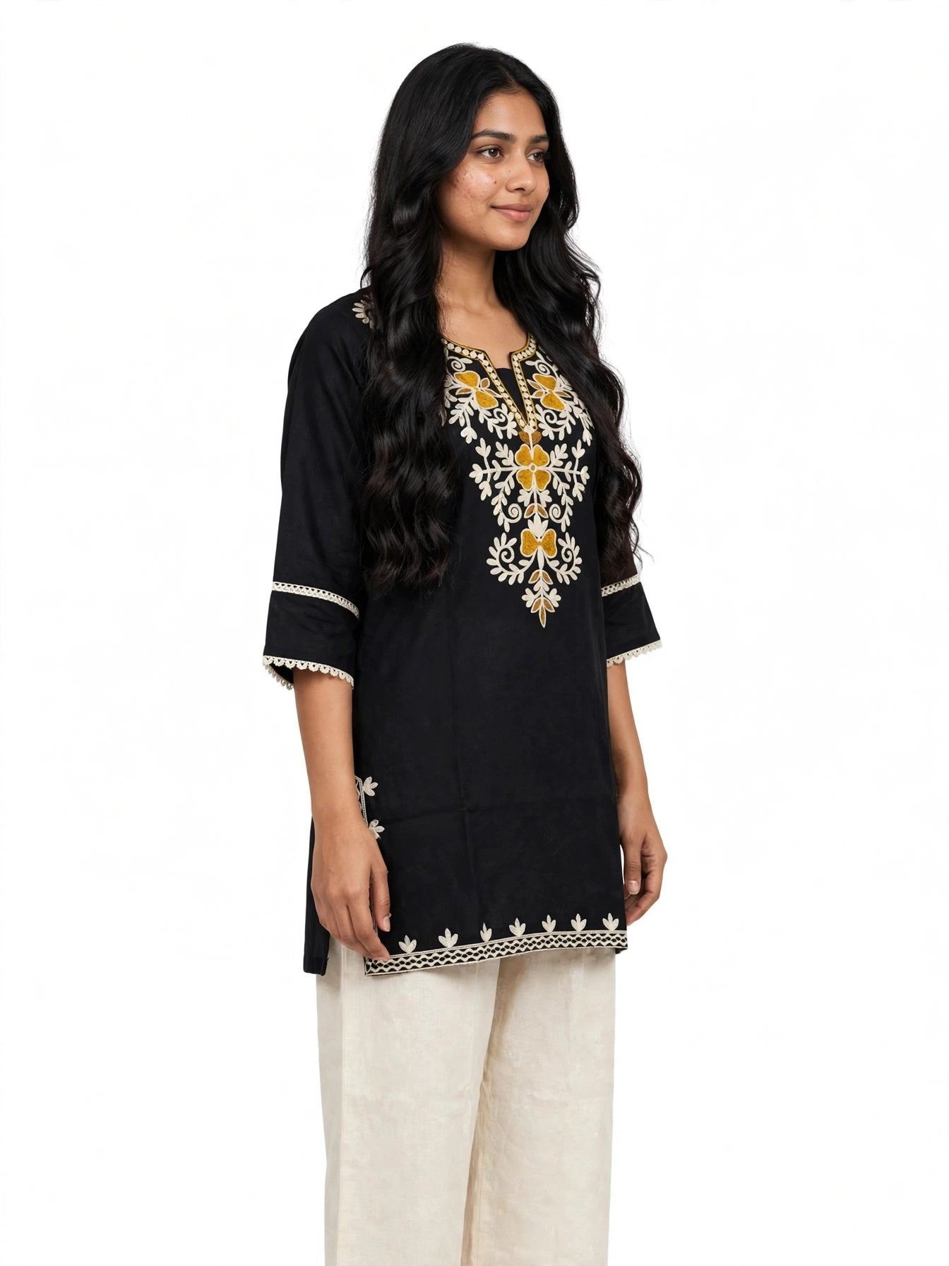 Noor Black & Ivory Embroidered Co-ord Set