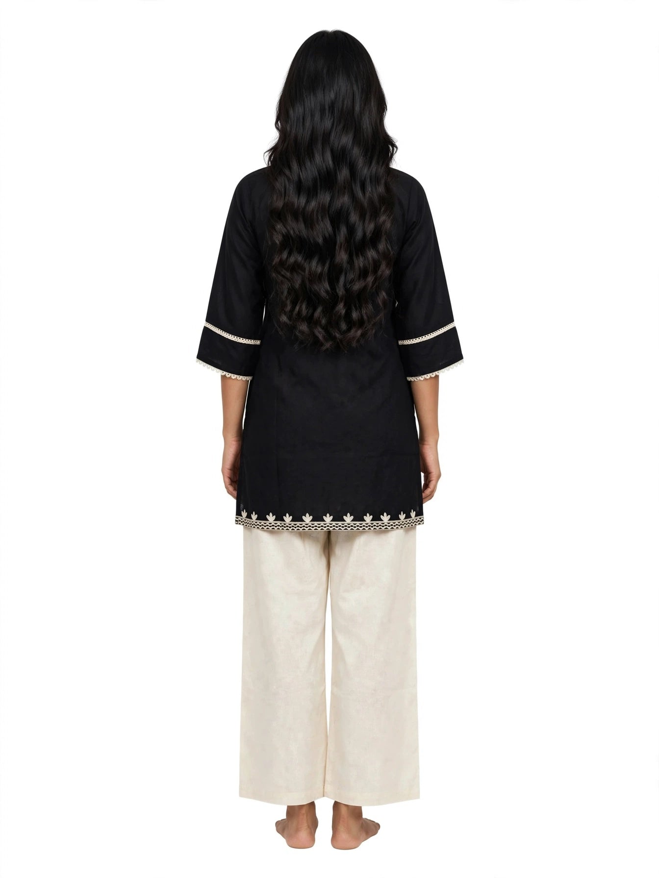 Noor Black & Ivory Embroidered Co-ord Set