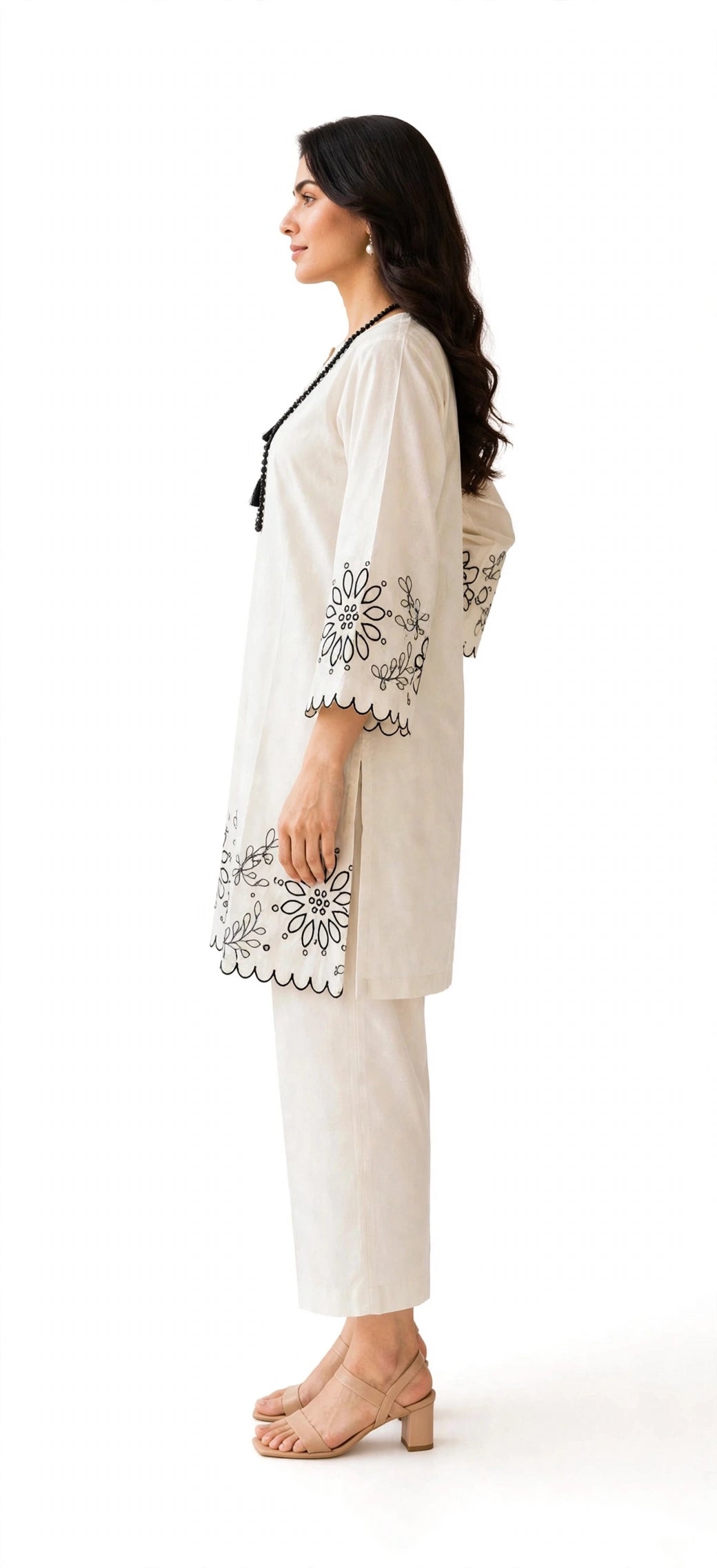 Ivory Bloom Embroidered Co-ord Set