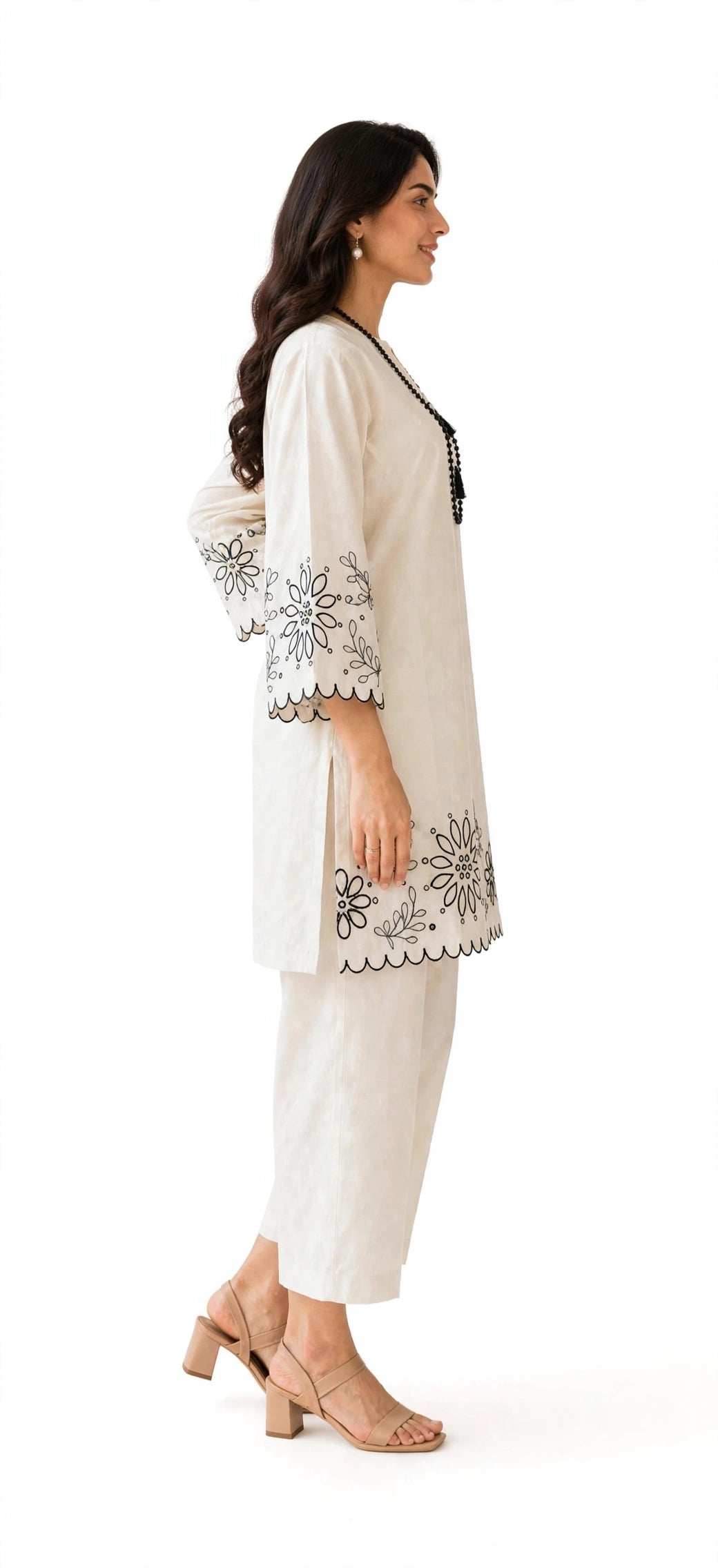 Ivory Bloom Embroidered Co-ord Set
