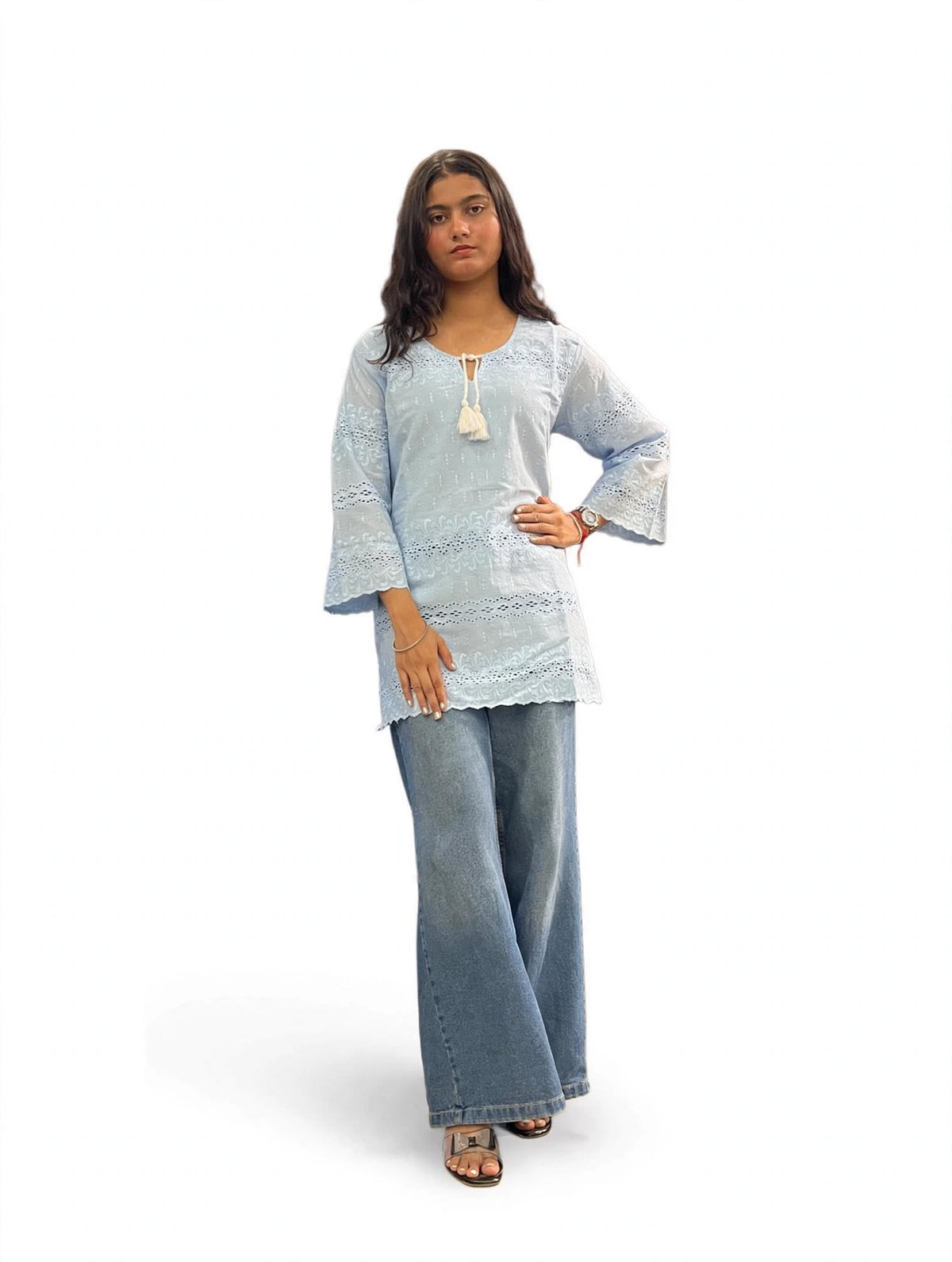 Aarohi Green Short Kurti