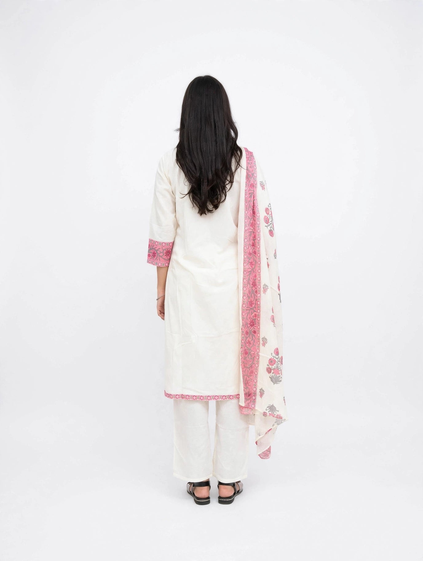 Gulbahar Ivory Pink Suit Set