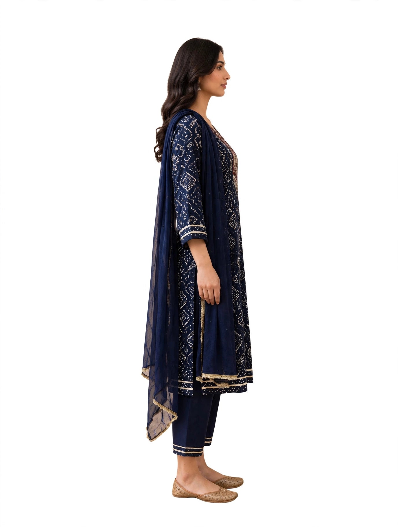 Noor Navy Elegance Suit Set