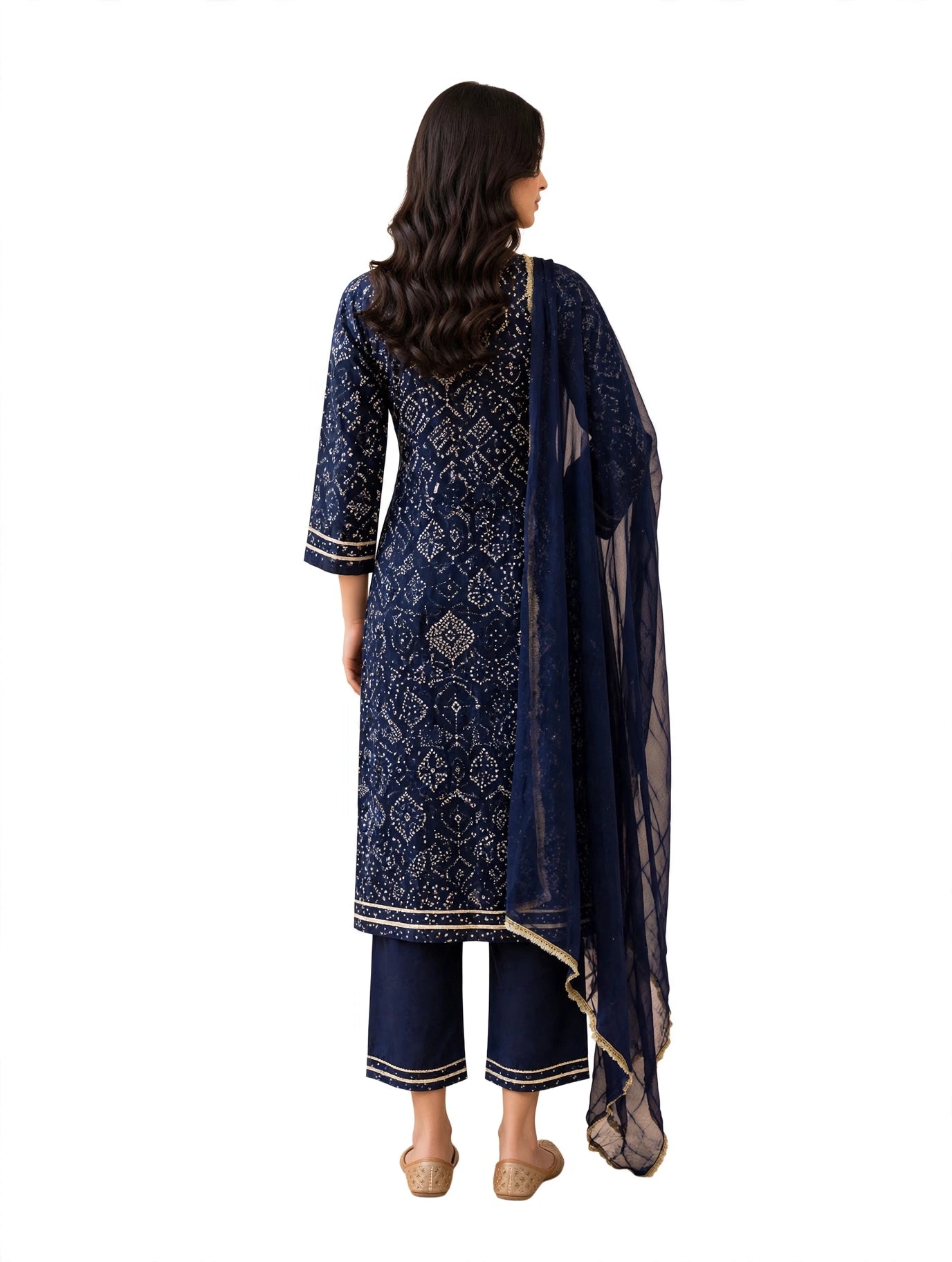 Noor Navy Elegance Suit Set