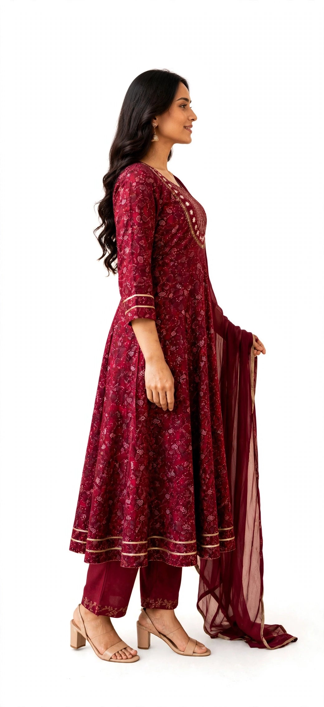 Maroon Royale Embroidered Suit Set