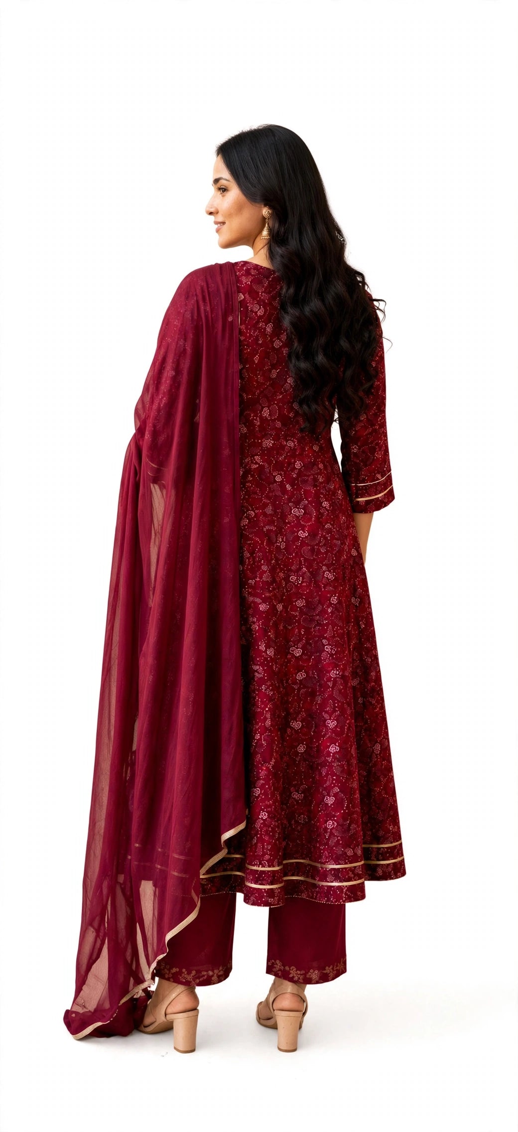 Maroon Royale Embroidered Suit Set