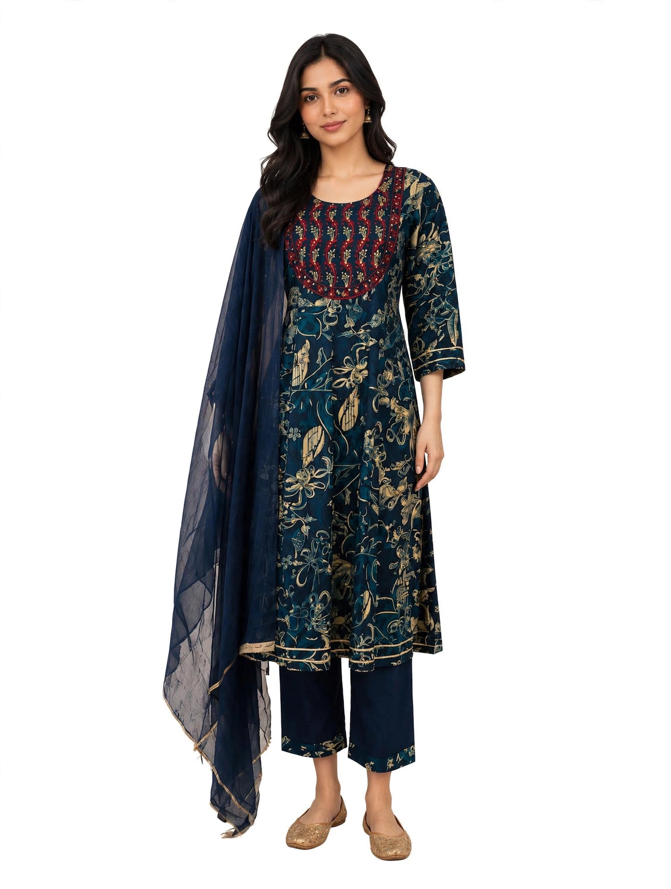 Saanvi Midnight Floral Suit Set