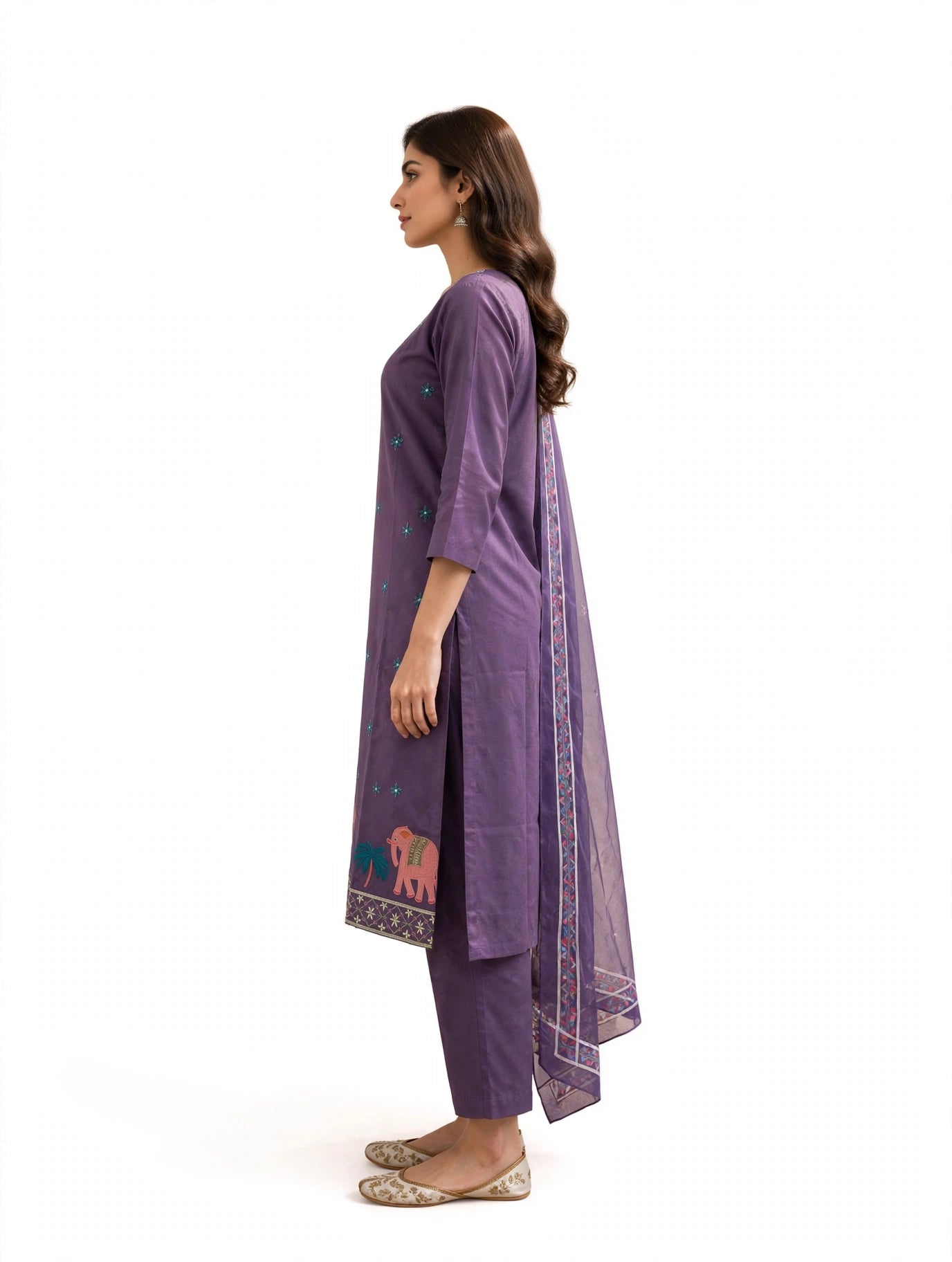 Purple Heritage Elephant Suit Set