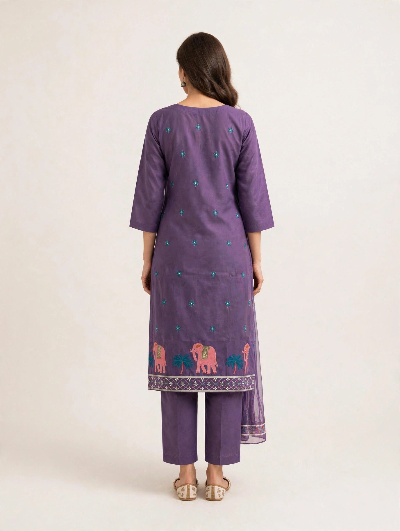 Purple Heritage Elephant Suit Set