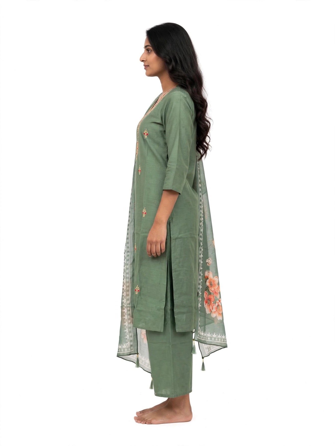 Mehendi Bloom Sage Suit Set