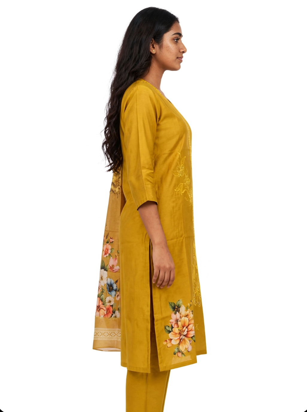 Mustard Bloom Floral Suit Set