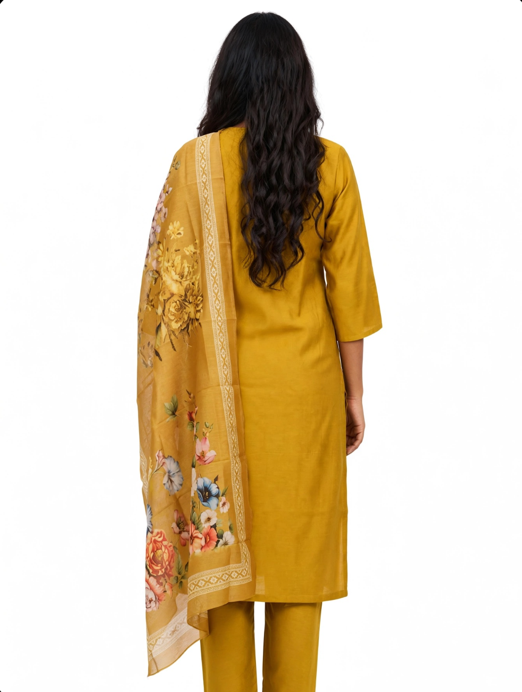 Mustard Bloom Floral Suit Set