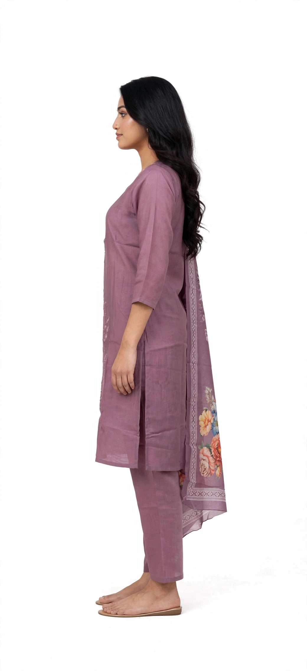 Mauve Bloom Floral Suit Set