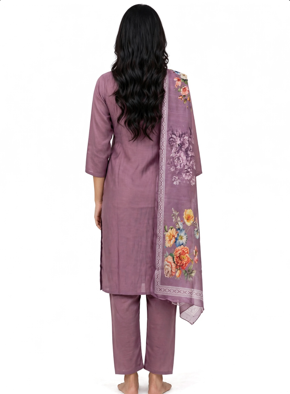Mauve Bloom Floral Suit Set